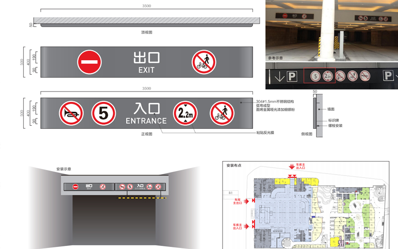 地下停车场标识