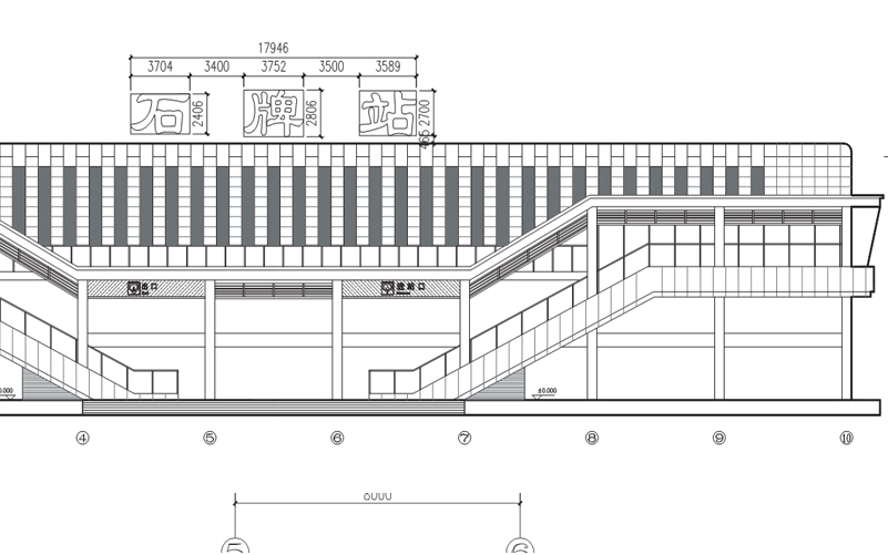 石牌站立面示意图